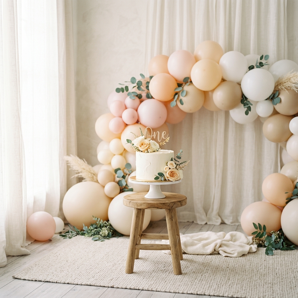 Sesión Smash Cake Minimalista